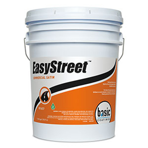 This 5-Gallon pail of Basic Coatings EasyStreet is a One Component Clear Waterbased Wood Floor Finish specifically formulated for Commercial, Residential and Sports Floor applications. This 5-Gallon pail of Basic Coatings EasyStreet is a One Component Clear Waterbased Wood Floor Finish specifically formulated for Commercial, Residential and Sports Floor applications.