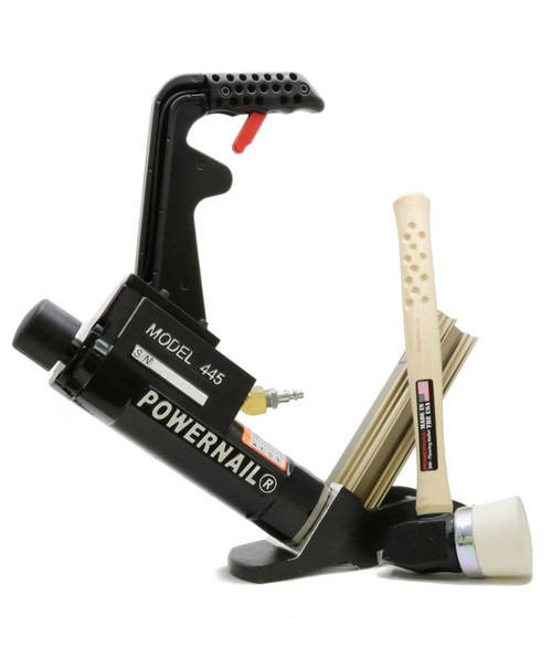 Powernail 445 Pneumatic Nailer Tongue and Groove- Long Handle, Short Channel Powernail 445 Pneumatic Nailer Tongue and Groove- Long Handle, Short Channel