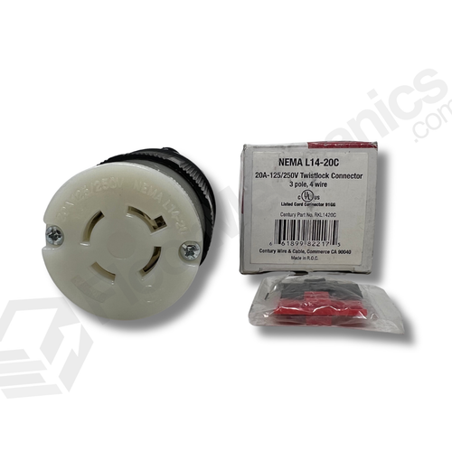 RKL1420C L 1 4-20C 20A 125/250V 3Pole 4Wire Twistlock Connector