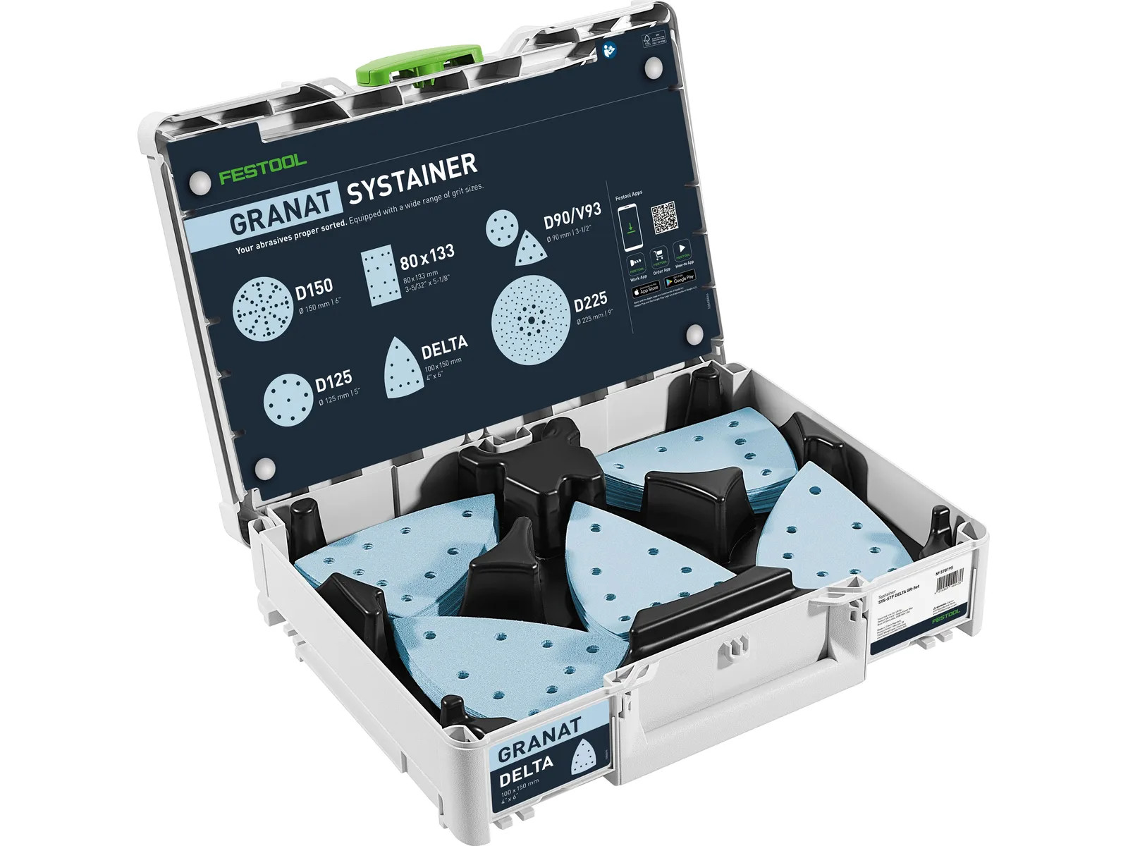 Festool Abrasives Systainer Granat Delta GR SYS