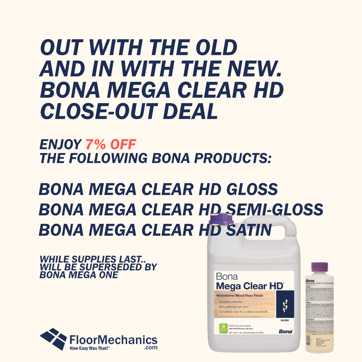 Bona Mega Clear HD EOL SALE