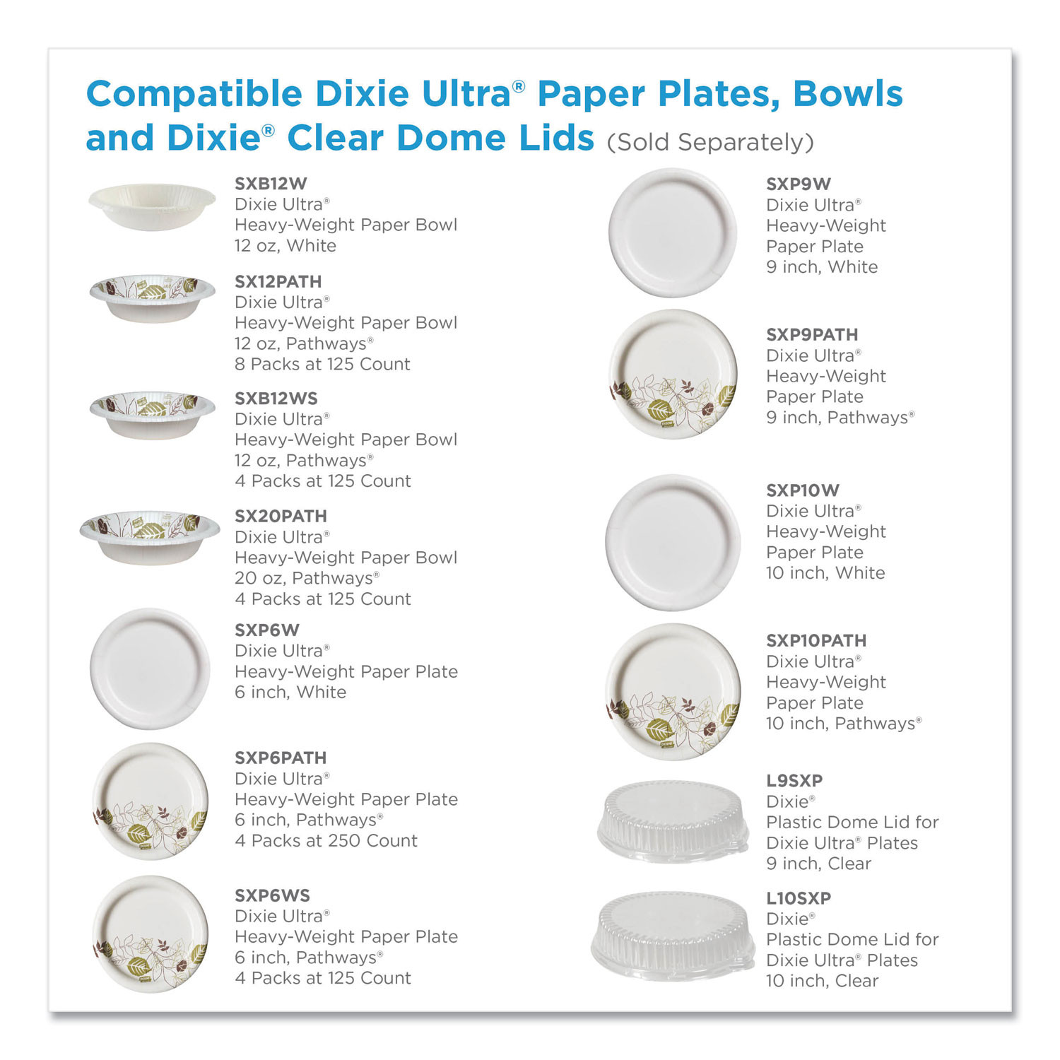 Dixie Pathways Soak-Proof Shield Mediumweight Paper Plates
