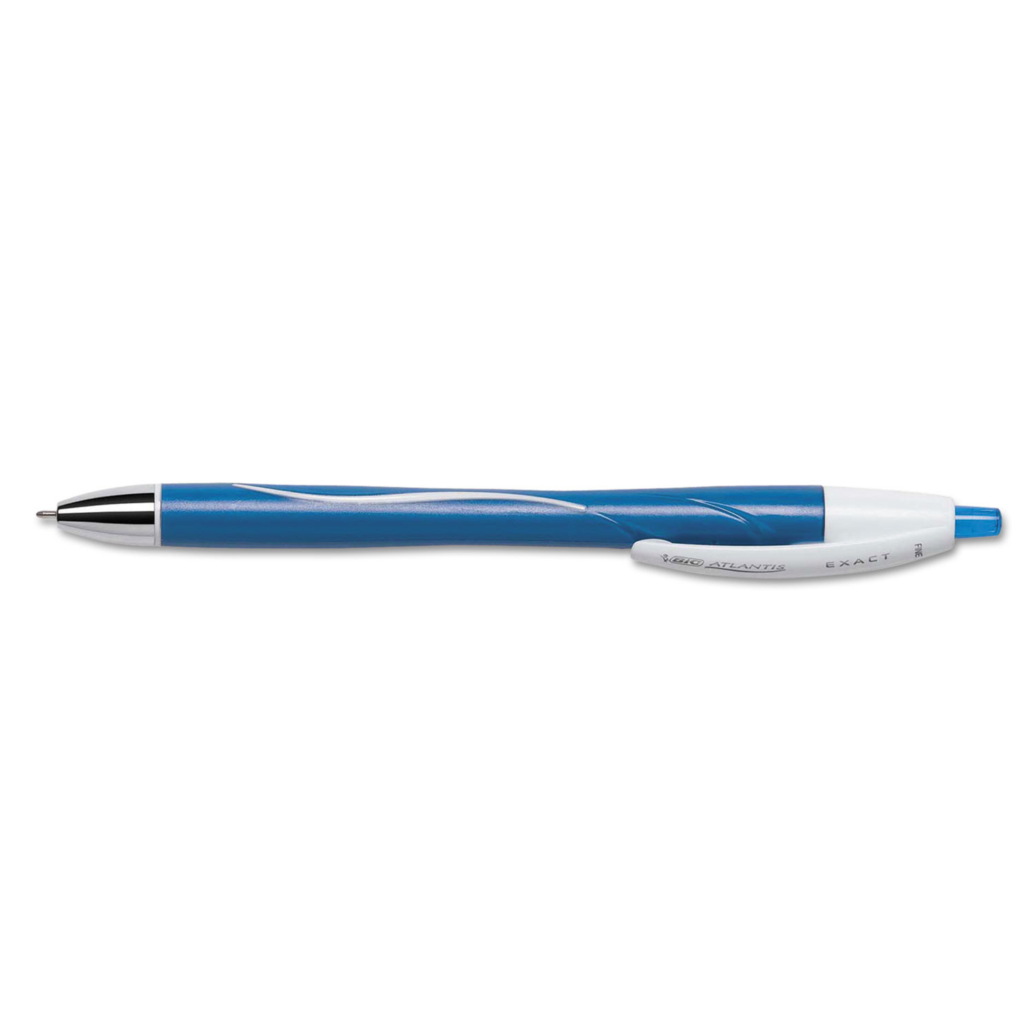 BIC BICVLGB11BE Velocity Retractable Ballpoint Pen, 1.6mm, Blue Ink, Trans  Blue Barrel, Dozen