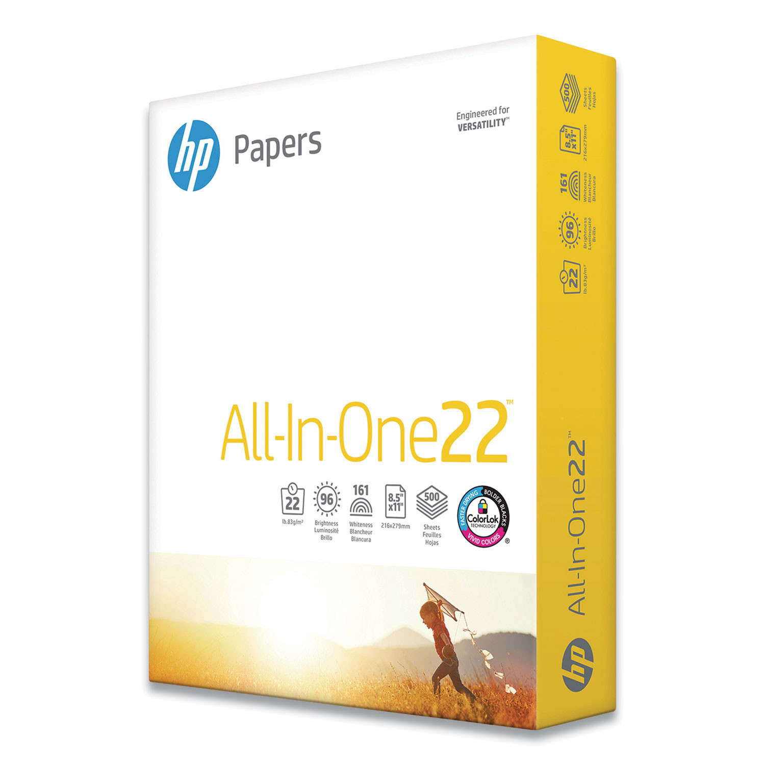 HP Papers MultiPurpose20 Paper, 96 Bright, 20 lb Bond Weight, 8.5 x 11,  White, 500/Ream