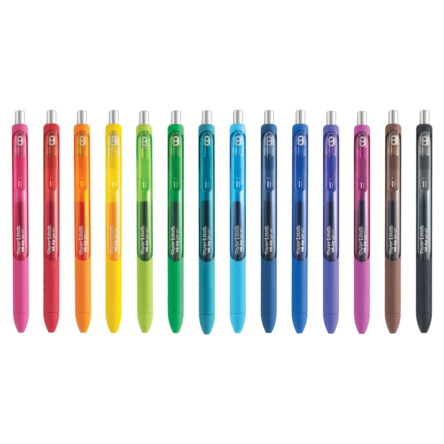 Paper Mate InkJoy Gel Pen, Retractable, Medium 0.7 mm, Assorted Ink and Barrel Colors, 30/Pack