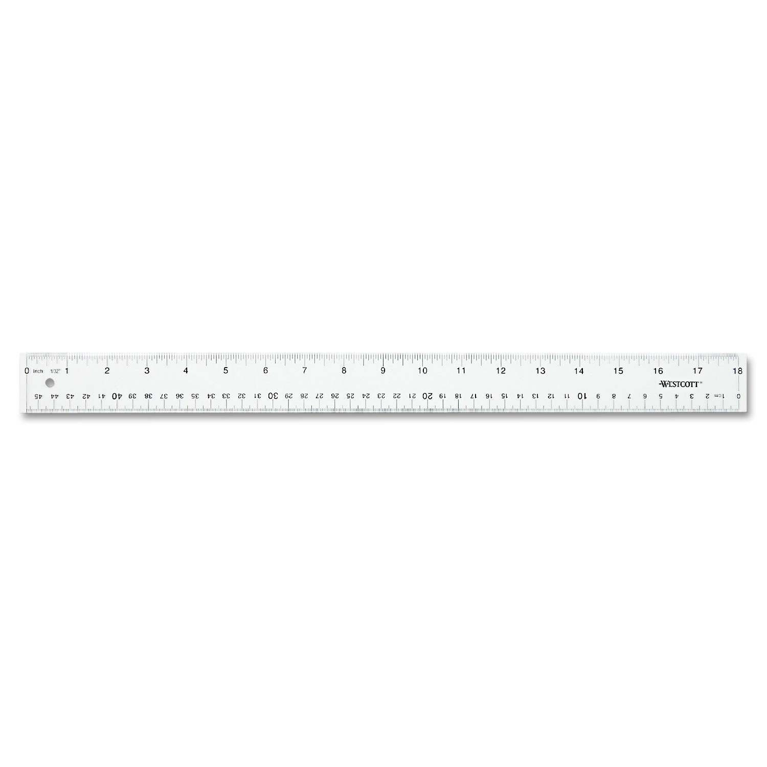 Westcott Clear Flexible Acrylic Ruler, Standard/Metric, 18 Long, Clear  (ACM10564) - Envision Xpress
