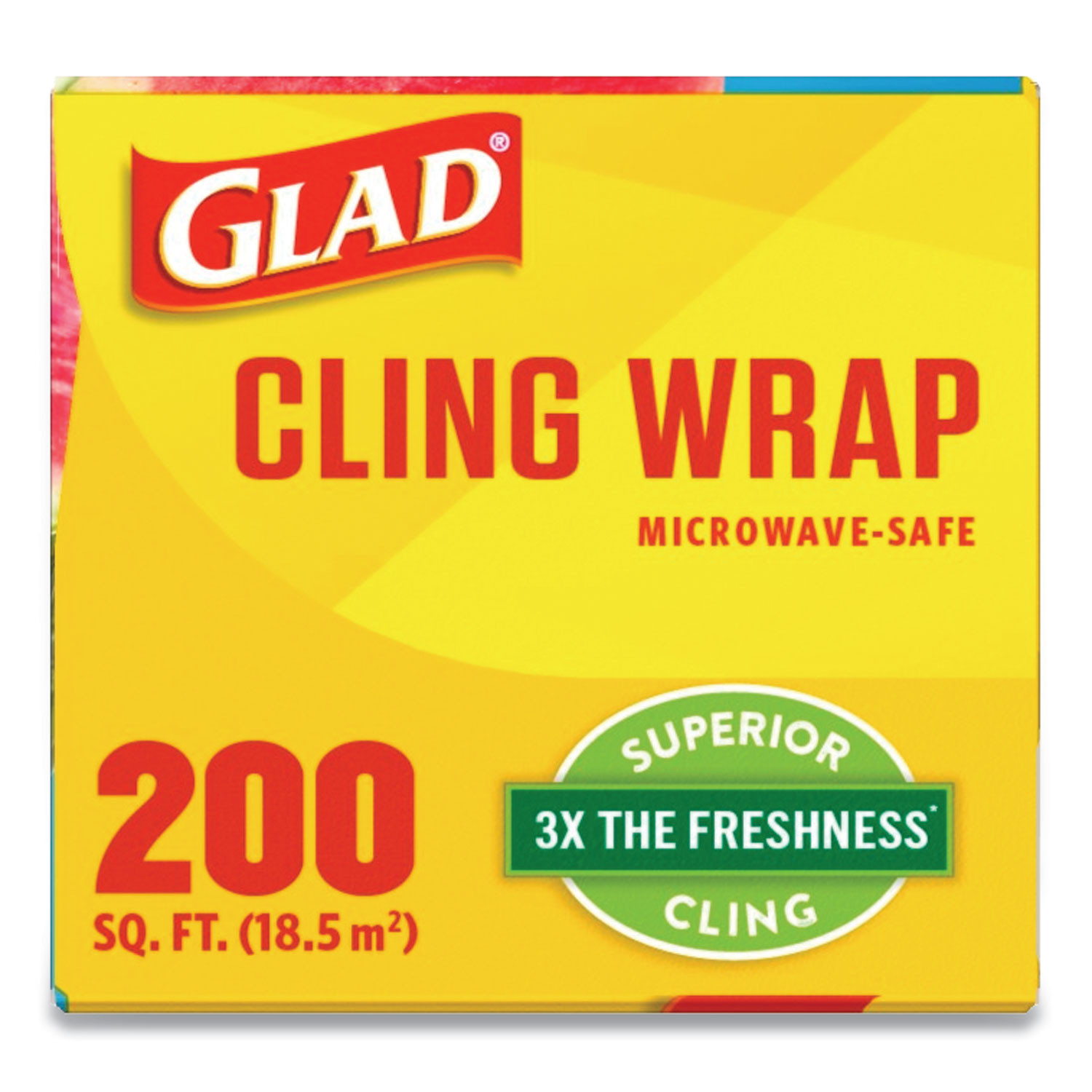 Glad Press'n Seal Food Plastic Wrap, 70 Square Foot Roll, 12 Rolls/Carton