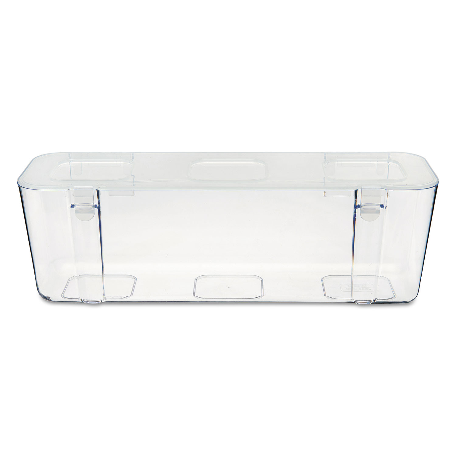 Deflecto Stackable Storage Caddy Organizer 3 Containers White/Clear 2 Pack