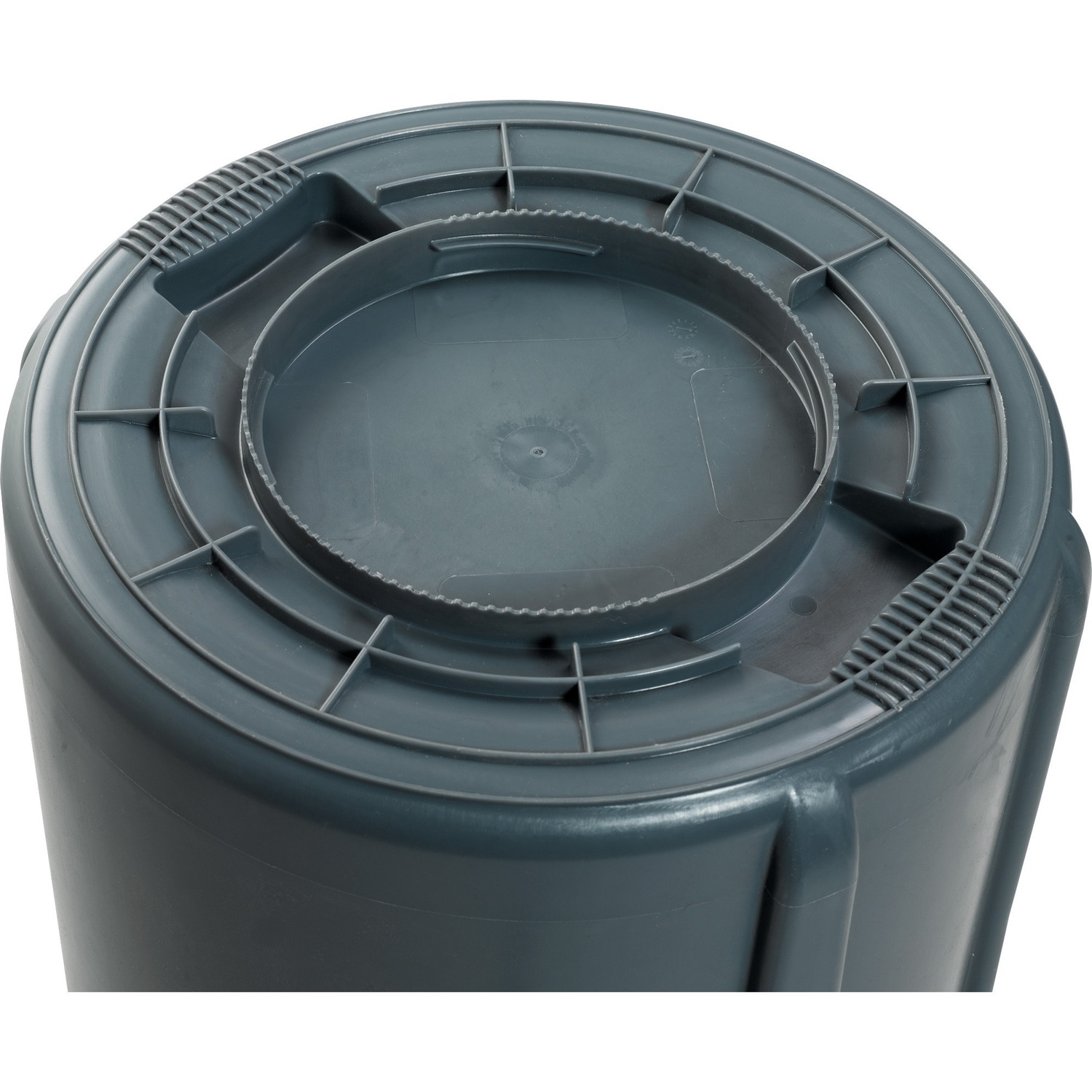 Brute 44 Gal. Grey Round Vented Wheeled Trash Can