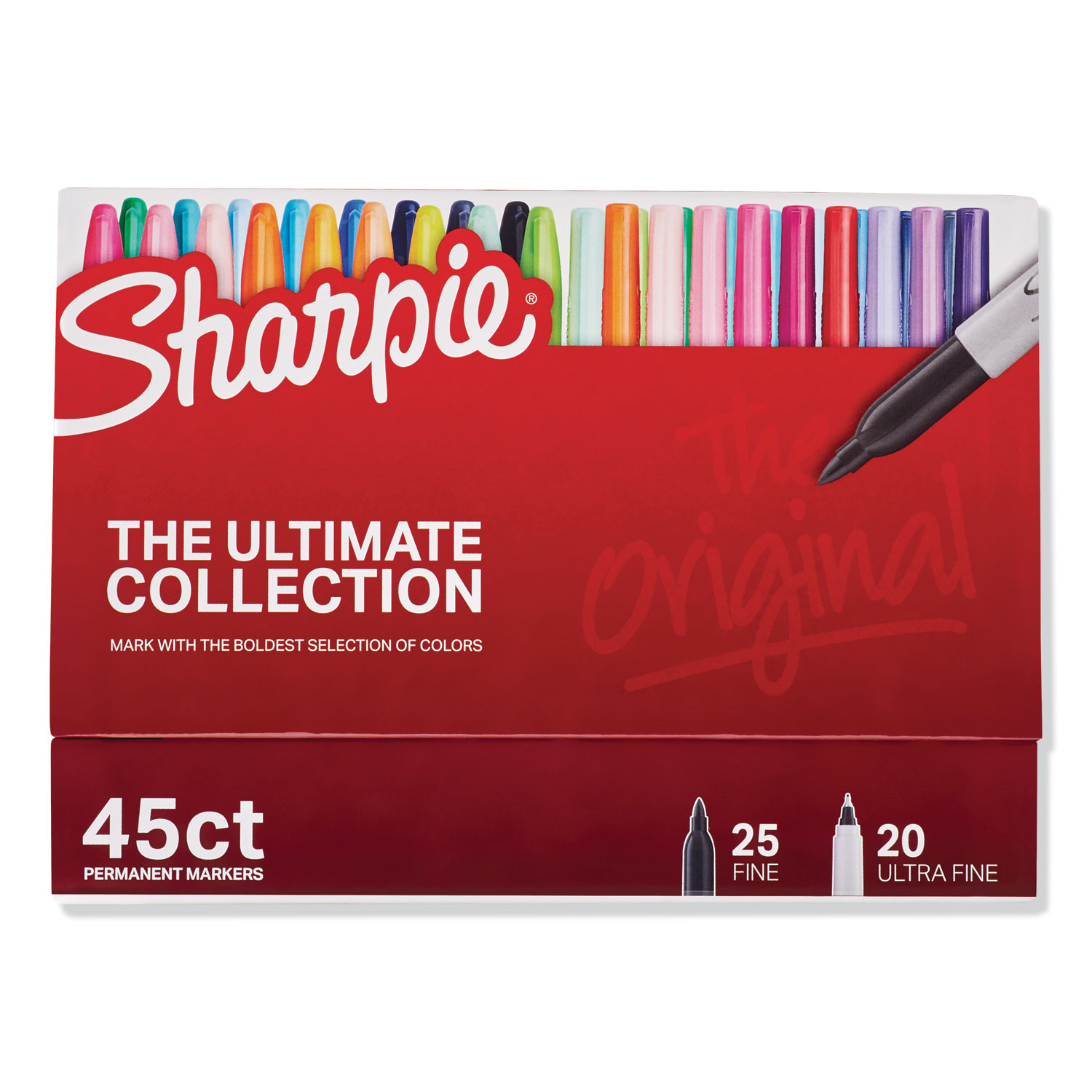 Sharpie Permanent Markers, 6 Pack Assorted Sizes, Ultra Fine Tip, Fine Tip  and Chisel Tip Permanent Markers (Red)