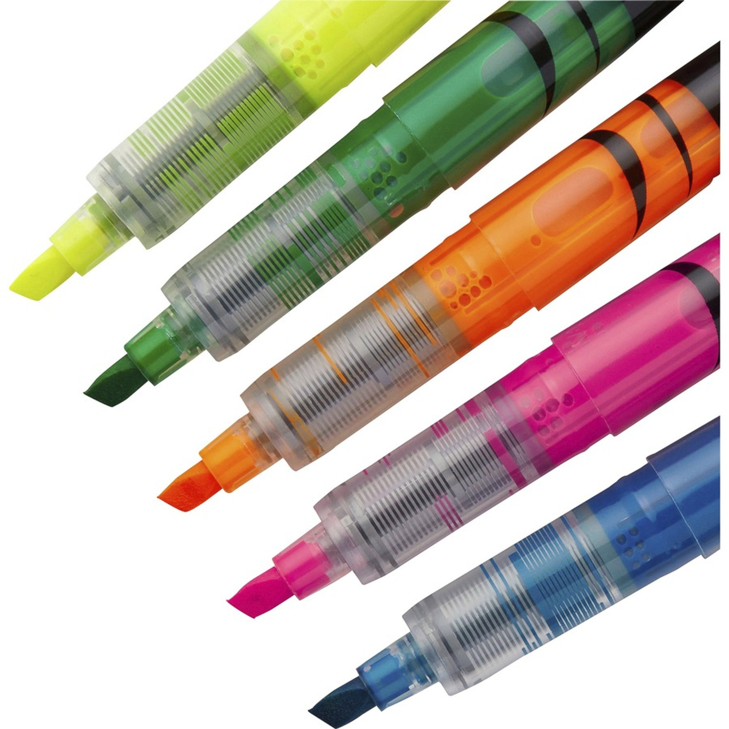 Tank Style Highlighters, Assorted Ink Colors, Chisel Tip, Assorted Barrel  Colors, 6/Set