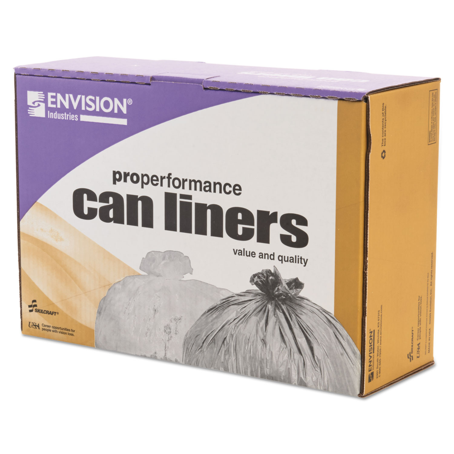 Ultra Plus Can Liners, 60 gal, 14 microns, 38 x 60, Natural, 200/Carton