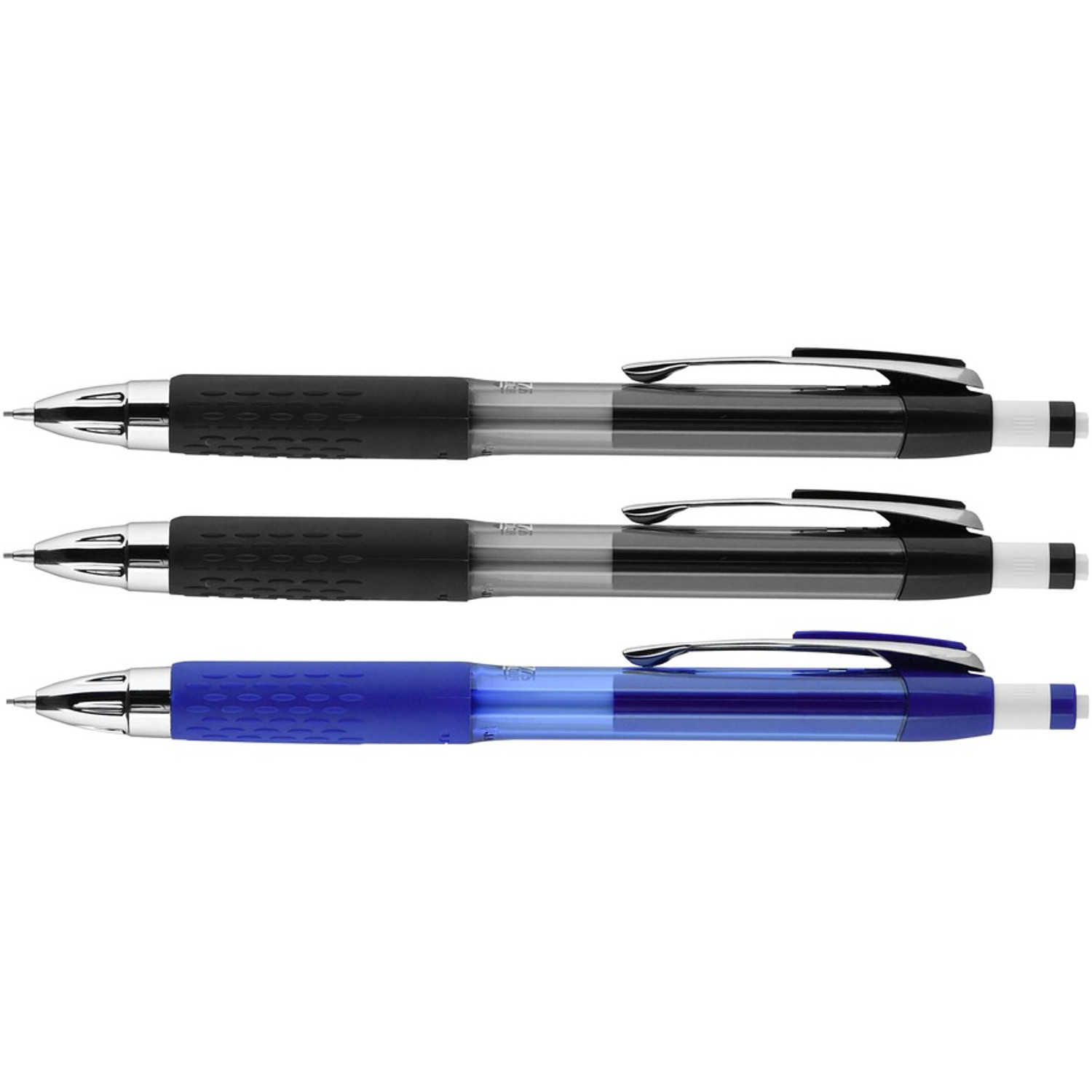uniball® 207 Mechanical Pencils with Tube of Lead/Erasers, 0.7 mm, HB (#2),  Black Lead, Assorted Barrel Colors, 3 Pencils/Set