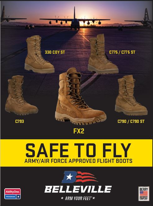Belleville 330 COY ST Hot Weather Steel Toe Flight Boot - Envision