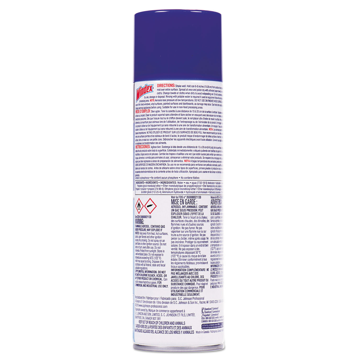 Weiman Foaming Glass Cleaner, 19-oz. Aerosol Can WMN10