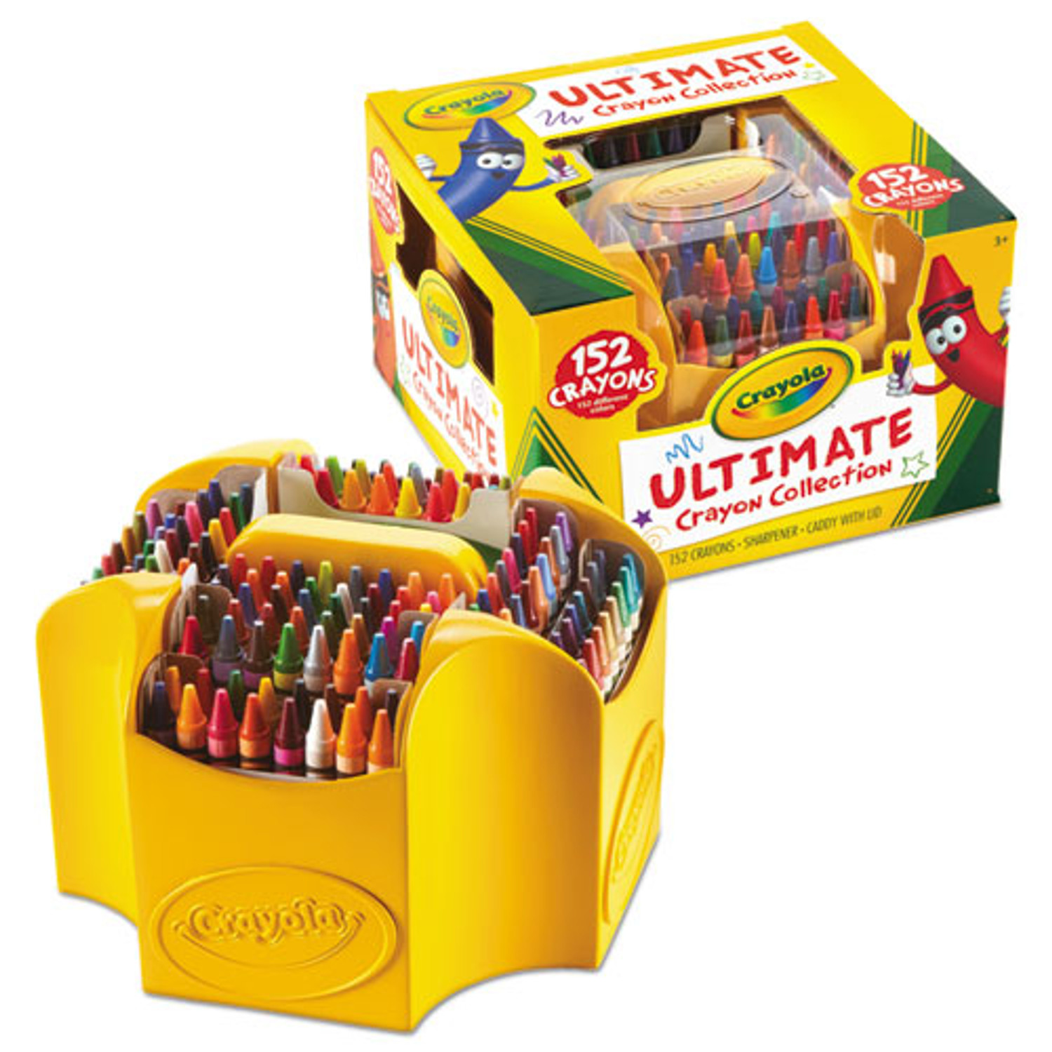 Crayola Classic Color Crayons in Flip-Top Pack with Sharpener, 96  Colors/Pack