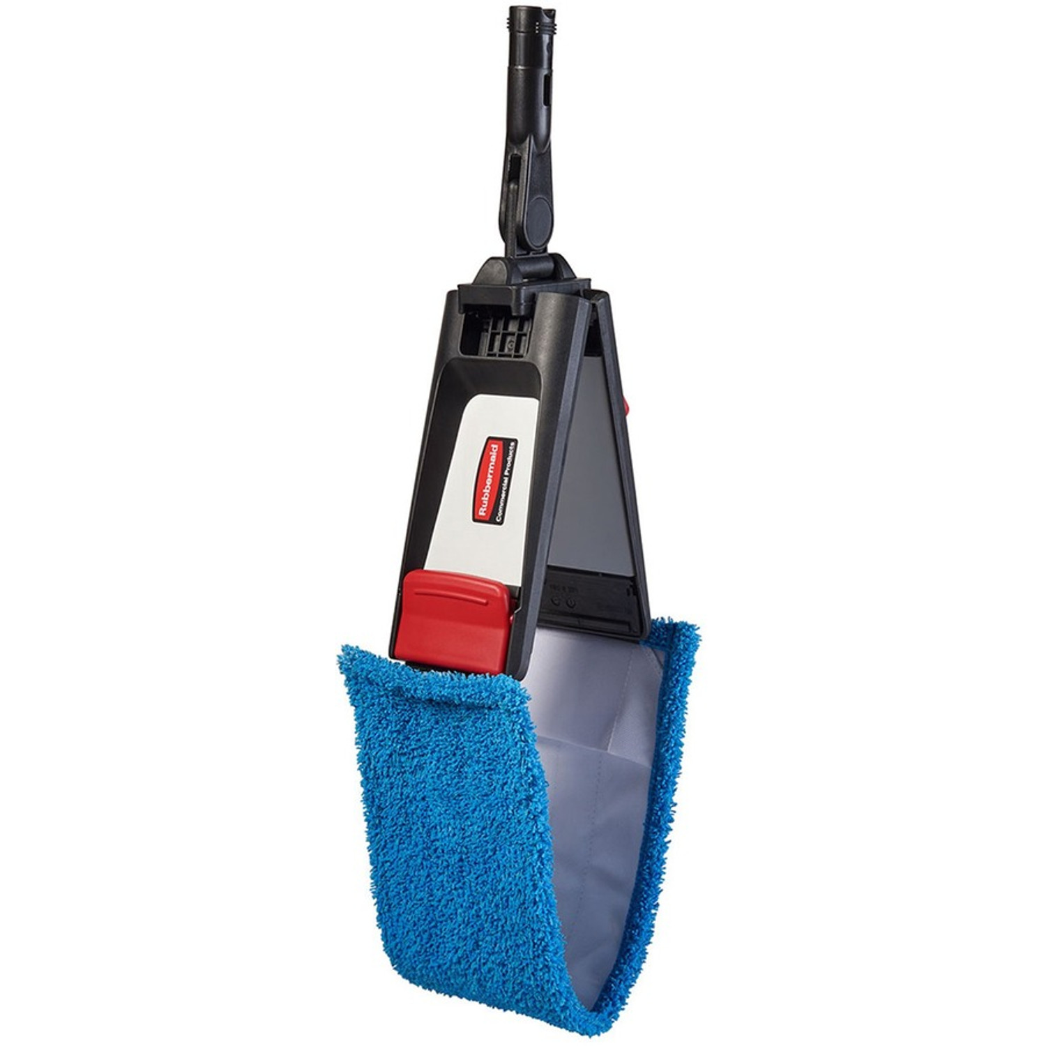 Rubbermaid Commercial Adaptable Flat Mop Kit, 19.5 x 5.5 Blue Microfiber  Head, 48 to 72 Yellow Aluminum Handle (2132426)