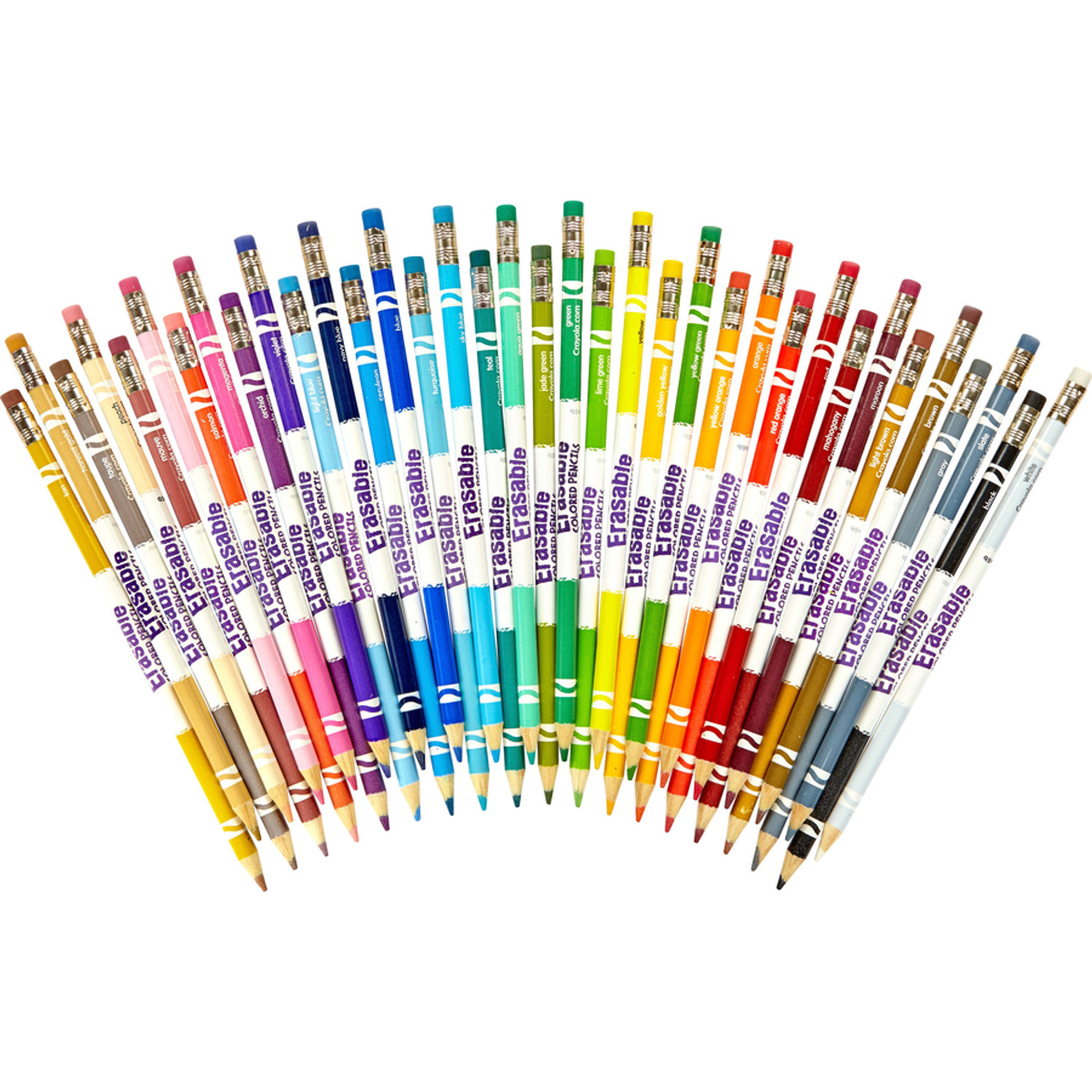 Crayola Color Pencils, Erasable, 3.3mm Lead, 36/PK, Assorted (CYO681036) -  Envision Xpress