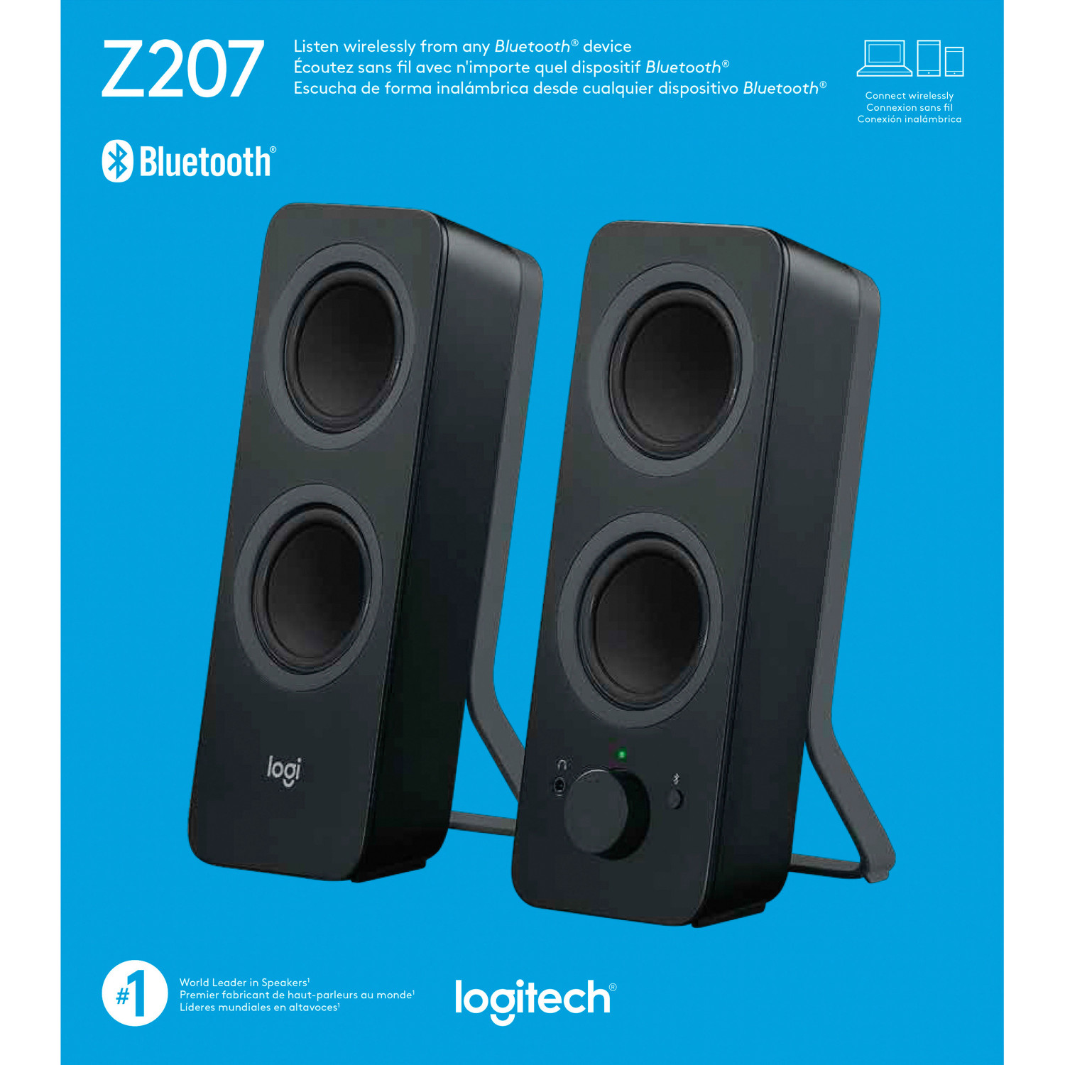 Logitech Z207 Bluetooth Speaker System - 5 W RMS - Black (LOG980001294)