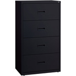 Lorell Value Lateral File - 4-Drawer - 30" Width x 18.6" Depth x 52.5" Height - 4 x Drawer(s) for File - A4, Legal, Letter - Adjustable Glide, Ball-bearing Suspension, Label Holder Product Image 