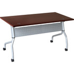 Lorell Flip Top Training Table - Rectangle Top - Four Leg Base - 4 Legs - 23.60" Table Top Width x 60" Table Top Depth - 29.50" Height x 59" Width x 23.63" Depth - (LLR60717) Product Image 