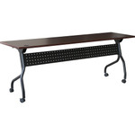 Lorell Flip Top Training Table - Rectangle Top - Four Leg Base - 4 Legs - 72" Table Top Width x 23.60" Table Top Depth - 29.50" Height x 70.88" Width x 23.63" Depth Product Image 