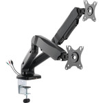 Lorell Mounting Arm for Monitor - Black - Height Adjustable - 2 Display(s) Supported - 14.30 lb Load Capacity - 75 x 75, 100 x 100 Product Image 