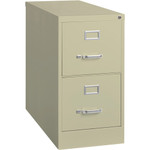Lorell Fortress Series 26-1/2" Commercial-Grade Vertical File Cabinet - 15" Width x 26.5" Depth x 28.4" Height - 2 x Drawer(s) for File - Letter - Vertical - Security Lock, Ball-bearing Suspension, Heavy Duty - (LLR60196) Product Image 