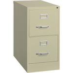 Lorell Fortress Series 25" Commercial-Grade Vertical File Cabinet - 15" Width x 25" Depth x 28.4" Height - 2 x Drawer(s) for File - Letter - Vertical - Security Lock, Ball-bearing Suspension, Heavy Duty - (LLR60655) Product Image 
