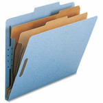Nature Saver Letter Recycled Classification Folder - 8 1/2" x 11" - 2" for Folder - 2 Divider(s) - 25 pt. - Blue Product Image 