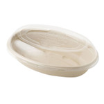 World Centric PLA Lids for Fiber Burrito Bowls, 8" Diameter, Clear, Plastic, 400/Carton (WORBOLCSUBBS) View Product Image