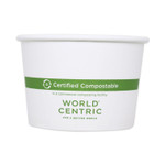 World Centric Paper Bowls, 32 oz, 4.4" Diameter x 5.8" h, White, 500/Carton View Product Image