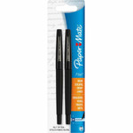 Paper Mate Flair Point Guard Felt Tip Marker Pens - Medium Pen Point - Black Ink - Water Based - Black Barrel Product Image 