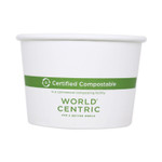 World Centric Paper Bowls, 8 oz, 3.5" Diameter x 2.3"h, White, 1,000/Carton (WORBOPA8) View Product Image