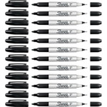 Sharpie Twin Tip Permanent Markers - Ultra Fine, Fine Marker Point - Black Ink - Alcohol Based Product Image 