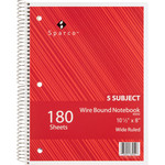 Sparco Quality Wirebound Wide Ruled Notebooks (SPR83252) View Product Image