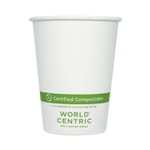 World Centric Paper Hot Cups, 12 oz, White, 1,000/Carton (WORCUPA12) View Product Image