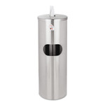 2XL Standing Stainless Wipes Dispener, 12 x 12 x 36, Cylindrical, 5 gal, Stainless Steel (TXLL65) View Product Image