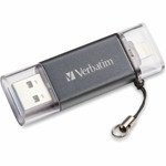 Verbatim USB 3.0 for Apple Lighting Devices - 64 GB - Lightning, USB 3.2 (Gen 1) Type A - Graphite - Lifetime Warranty Product Image 