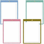 C-Line Safety Striped Shop Ticket Holders - 0.1" Height x 9.8" Width x 13.6" Length - Vinyl - Assorted Product Image 