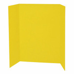 Pacon Single Wall Presentation Board - 48" Board Height x 36" Board Width - Yellow Surface - Tri-fold, Recyclable, Corrugated Product Image 