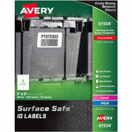 Avery Surface Safe ID Label - 3" Width x 5" Length - Removable Adhesive - Rectangle - Laser, Inkjet - White Product Image 