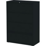 Lorell Receding Lateral File with Roll Out Shelves - 4-Drawer (LLR43511) Product Image 