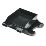 deflecto Docutray Multi-Directional Stacking Tray Set, 2 Sections, Letter to Legal Size Files, 10.13" x 13.63" x 2.5", Black, 2/Pack View Product Image