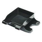 deflecto Docutray Multi-Directional Stacking Tray Set, 2 Sections, Letter to Legal Size Files, 10.13" x 13.63" x 2.5", Black, 2/Pack (DEF63904) View Product Image