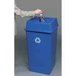 Rubbermaid Commercial 50-Gallon Square Recycling Container (RCP395973BECT) View Product Image