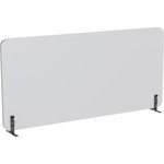Lorell Acoustic Desktop Privacy Panel - 59" Width x 23.6" Height - Polyester Fiber - Light Gray Product Image 
