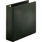Business Source Slant-D Ring Binder, Poly, 3" Cap,11"x8-1/2",BK (BSN26970) View Product Image