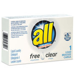 All Free Clear HE Liquid Laundry Detergent, Unscented, 1.6 oz Vend-Box, 100/Carton (VEN2979351) Product Image 