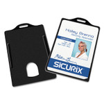 SICURIX Sicurix Badge/Card Holder, 4 x 2 9/10, Black, 25/Pack View Product Image